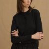 womens-black-slim-top-and-buttoned-cardigan-kanstore-2-min Black slim top and buttoned cardigan (2 Pieces)