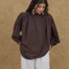 womens-brown-pleated-shirt-kanstore-1-min Brown pleated shirt