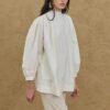 Ecru pleated shirt