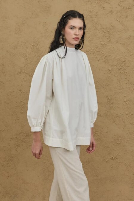 womens-ecru-pleated-shirt-kanstore-2-min Ecru pleated shirt