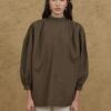womens-khaki-pleated-shirt-kanstore-6-min Khaki pleated shirt