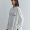 Printed thick folded sweatshirt ecru