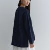 Printed thick folded sweatshirt navy