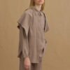 womens-stone-tencel-shirt-with-scarf-detail-kanstore-3-min Stone tencel shirt with scarf detail