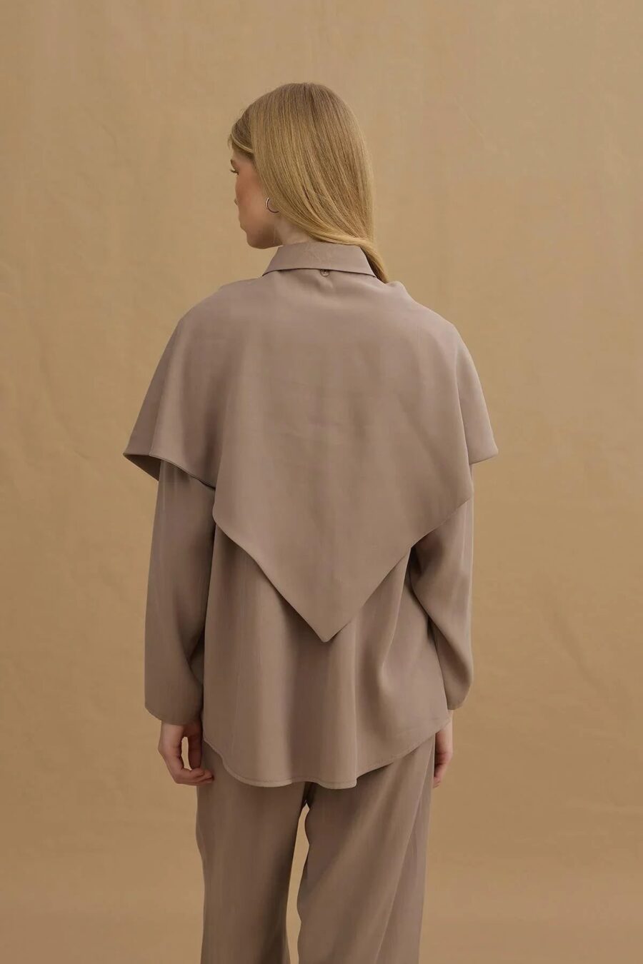 womens-stone-tencel-shirt-with-scarf-detail-kanstore-8-min Stone tencel shirt with scarf detail