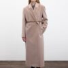 Belted long cachet coat mink