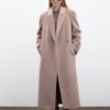 Belted long cachet coat mink