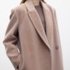 Belted long cachet coat mink
