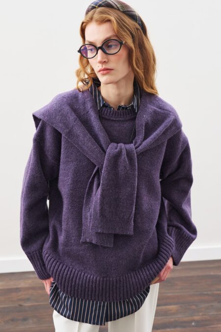 Chunky oversize sweater purple