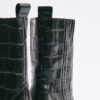 black-croc-square-toe-elastic-ankle-boots-kanstore-2-min Black croc square-toe elastic ankle boots
