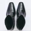 black-croc-square-toe-elastic-ankle-boots-kanstore-4-min Black croc square-toe elastic ankle boots