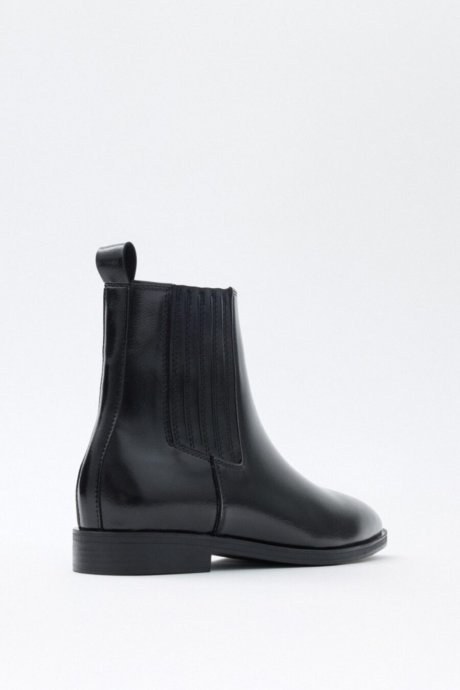 Black elastic ankle boots