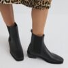 black-square-toe-elastic-boots-kanstore-1-min Black square-toe elastic boots
