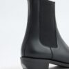 black-square-toe-elastic-boots-kanstore-3-min Black square-toe elastic boots