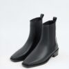 black-square-toe-elastic-boots-kanstore-6-min Black square-toe elastic boots