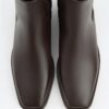 dark-brown-square-toe-elastic-boots-kanstore-3-min Dark brown square-toe elastic boots