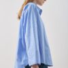 Blue stripe oversized shirt