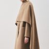 Soft cashmere scarf coat brown