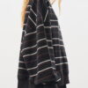 Oversized striped sweatshirt black