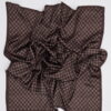 Patterned medium-length satin scarf fria