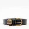 Belt with antique buckle black