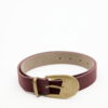 Antique buckle thin belt burgundy