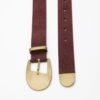 Antique buckle thin belt burgundy
