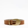 Antique buckle thin belt camel