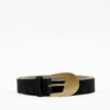 Antique buckle thin belt black
