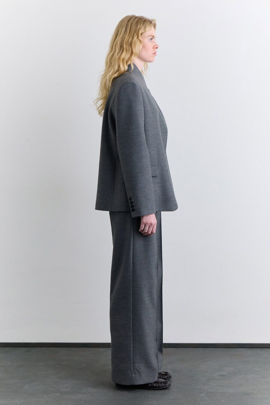 Grey high-neck jacket