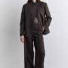 Mink high-neck suit