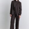 Mink high-neck suit