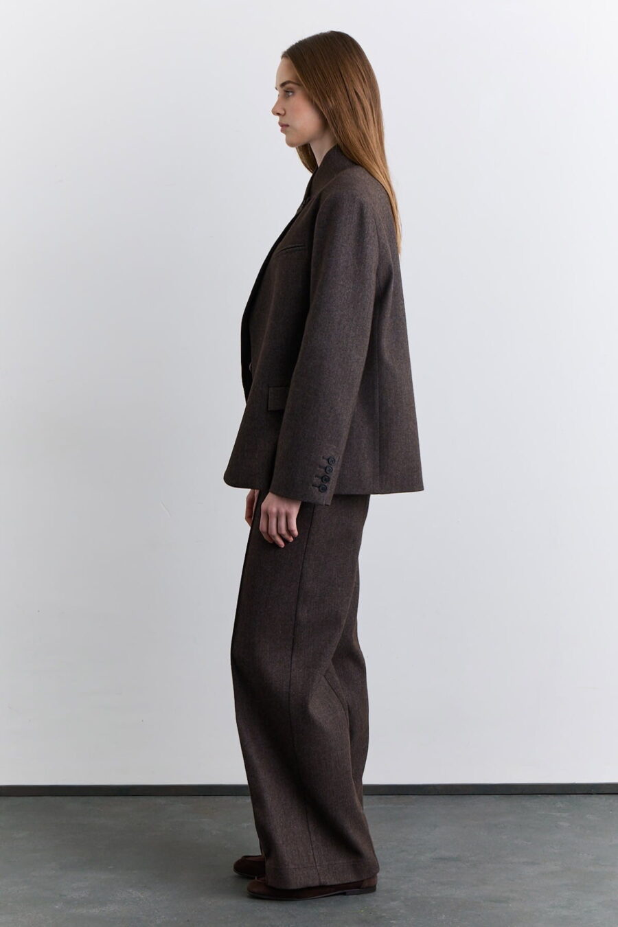 Mink high-neck suit