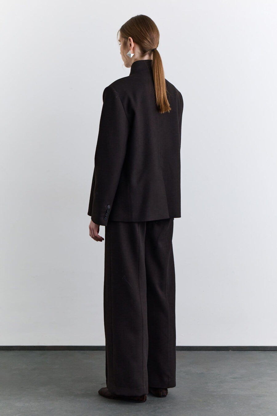 1200x1800_-94800-17-B Brown classic pleated fabric trousers