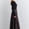 Wide skirt mink with cup detail