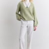 Soft textured sweater green