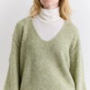 Soft textured sweater green