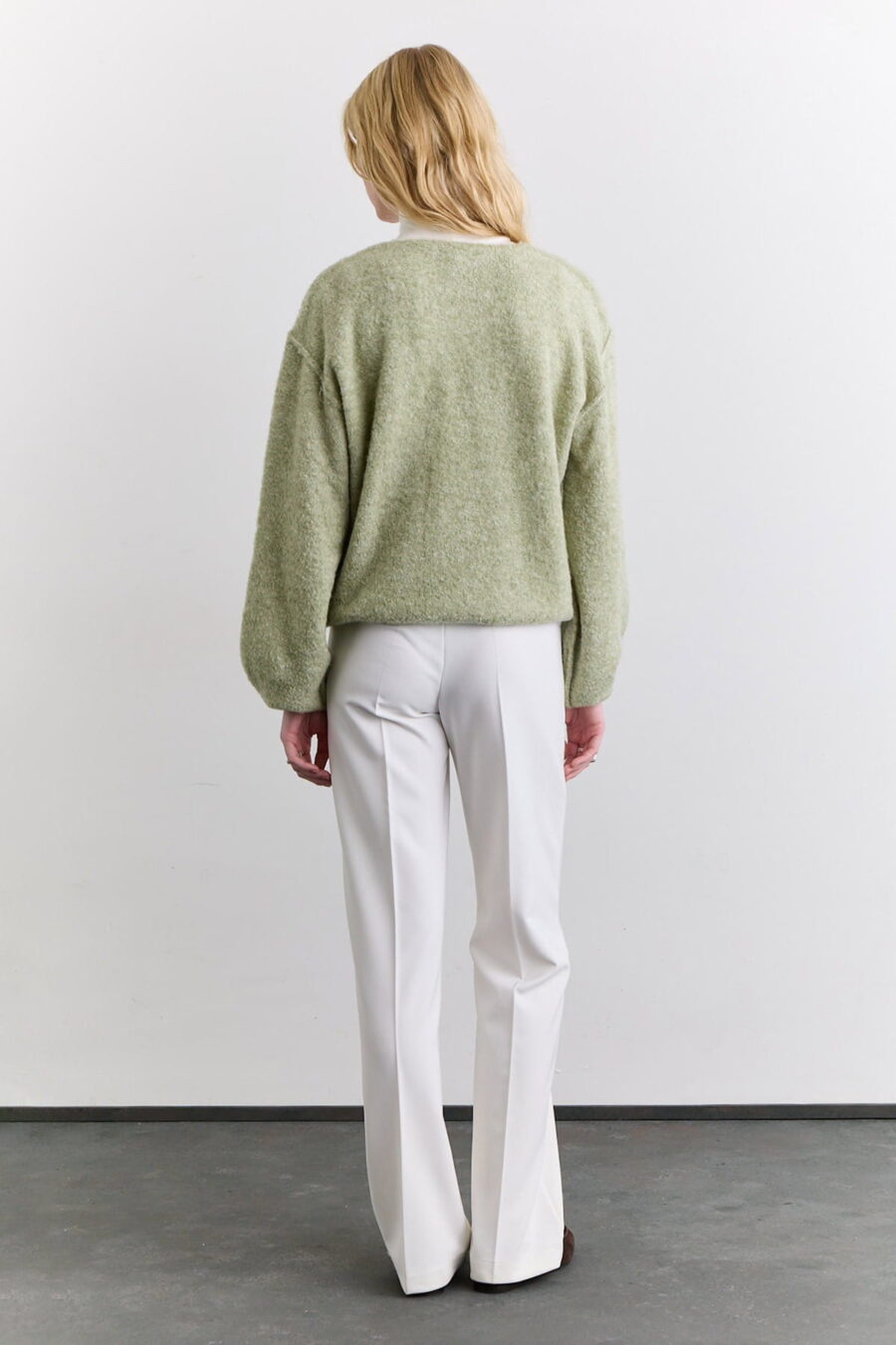 Soft textured sweater green
