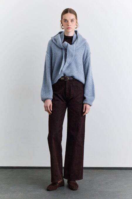 Soft textured sweater blue