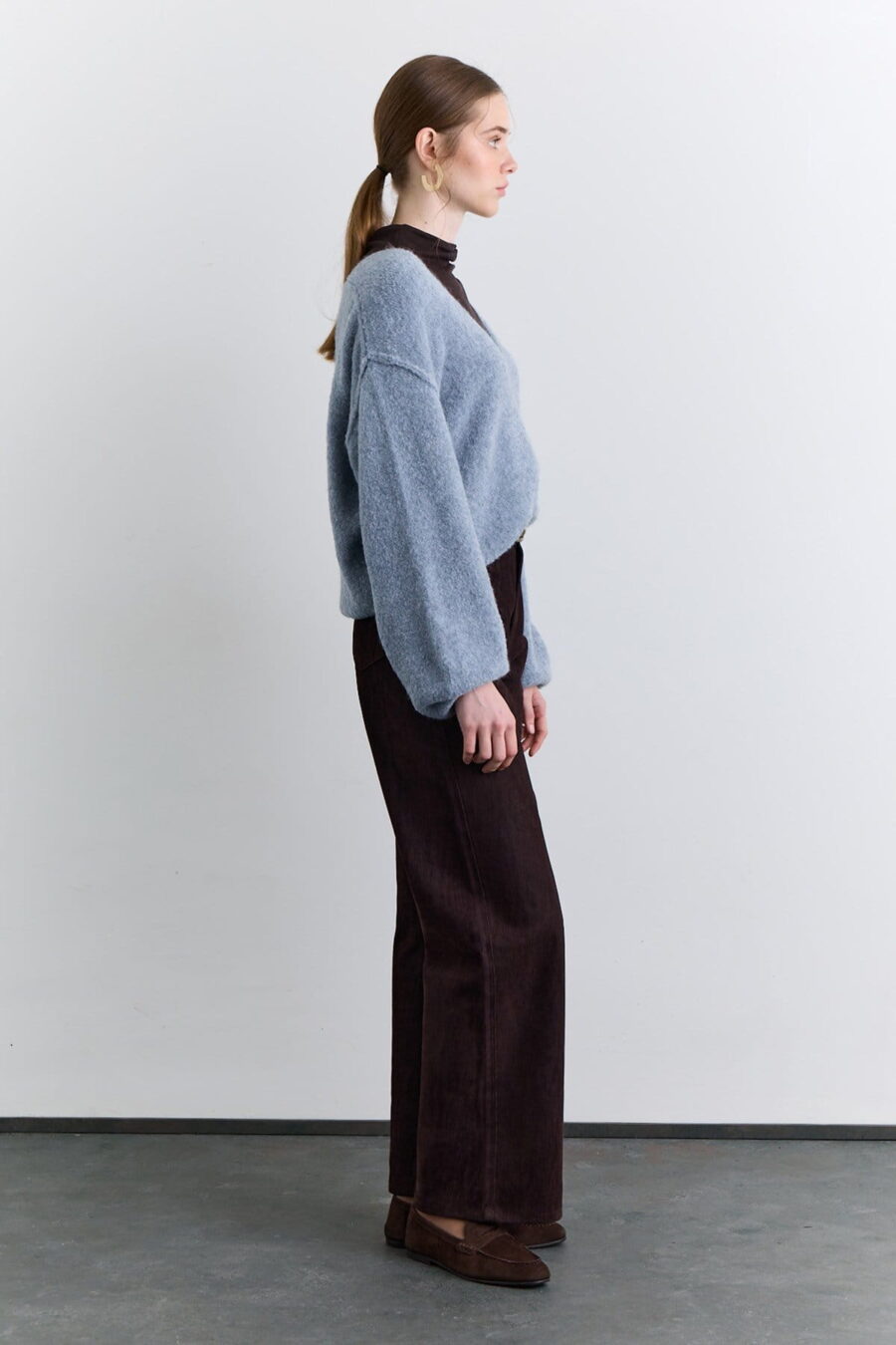 Soft textured sweater blue