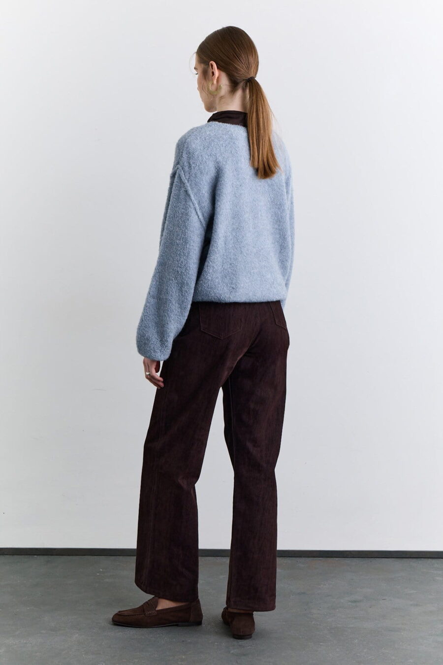 Soft textured sweater blue