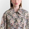 Jacquard print design jacket powder