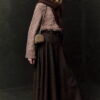 Wide skirt mink with cup detail