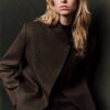 Mink high-neck suit
