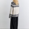 Ecru nordic pattern knit sweater
