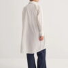 Ecru organic cotton long basic shirt