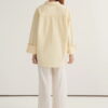 Butter yellow oversized button-detail shirt