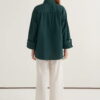 Emerald oversized button-detail shirt