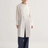 Ecru organic cotton long basic shirt