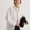 Ecru poplin oversized yoke shirt